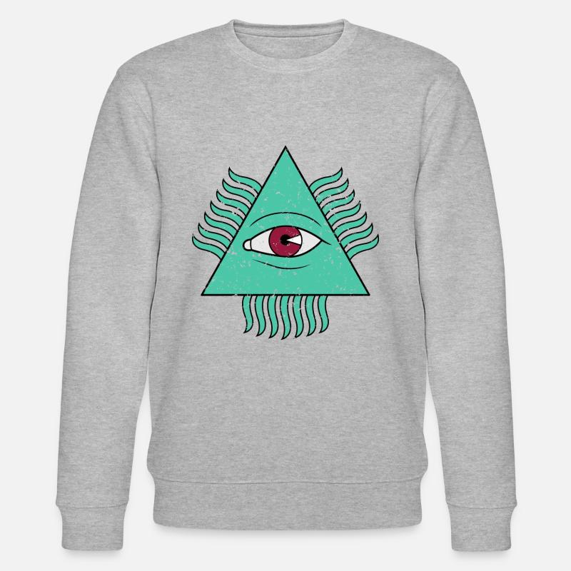 Œil pyramidal - Sweat bio CHANGER Stanley/Stella Unisexe - gris chiné