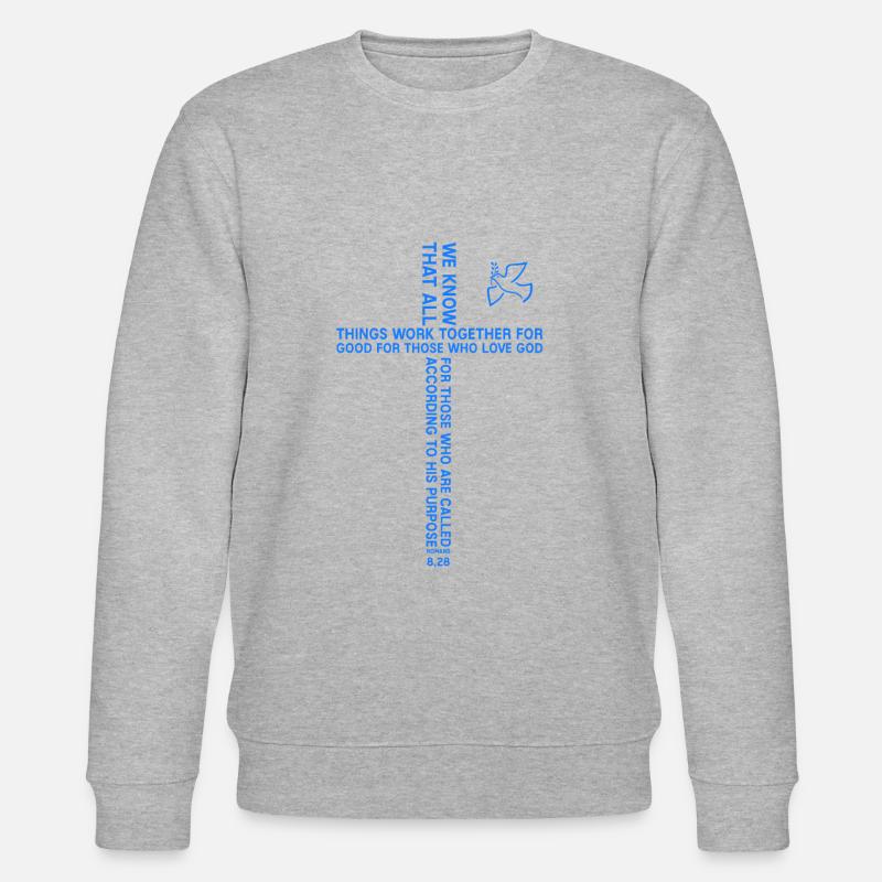 Jesus - Stanley/Stella Unisex Bio-Sweatshirt CHANGER  - Grau meliert