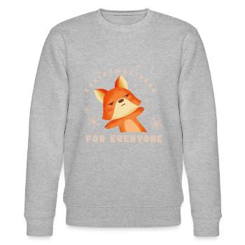 Weihnachts Fuchs 2023 hell - Stanley/Stella Unisex Bio-Sweatshirt CHANGER  - Grau meliert - Vorne - Nik (191cm) & Marisol (170cm)
