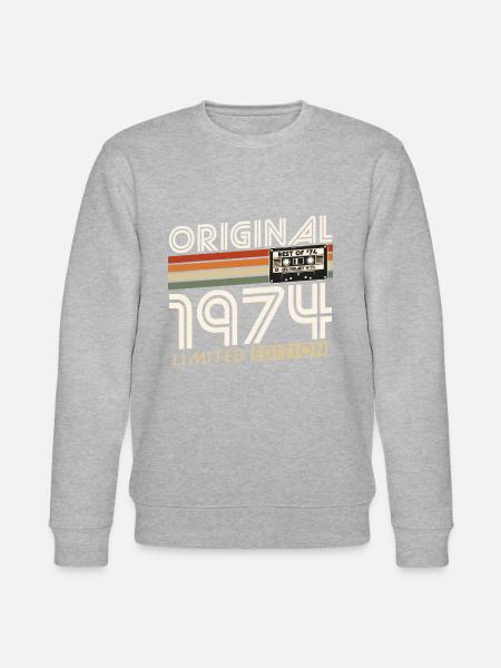 Original 1974 Vintage fødselsdag Vintage Retro - Stanley/Stella økologisk unisex-sweatshirt CHANGER  - 