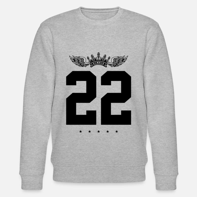 22 Couronne de numéros - Sweat bio CHANGER Stanley/Stella Unisexe - gris chiné