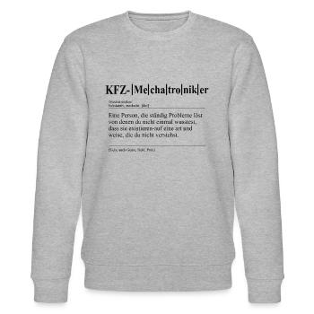 KFZ - Mechatroniker Lustige Berufs Definition - Stanley/Stella Unisex Bio-Sweatshirt CHANGER  - Grau meliert - Vorne - Nik (191cm) & Marisol (170cm)