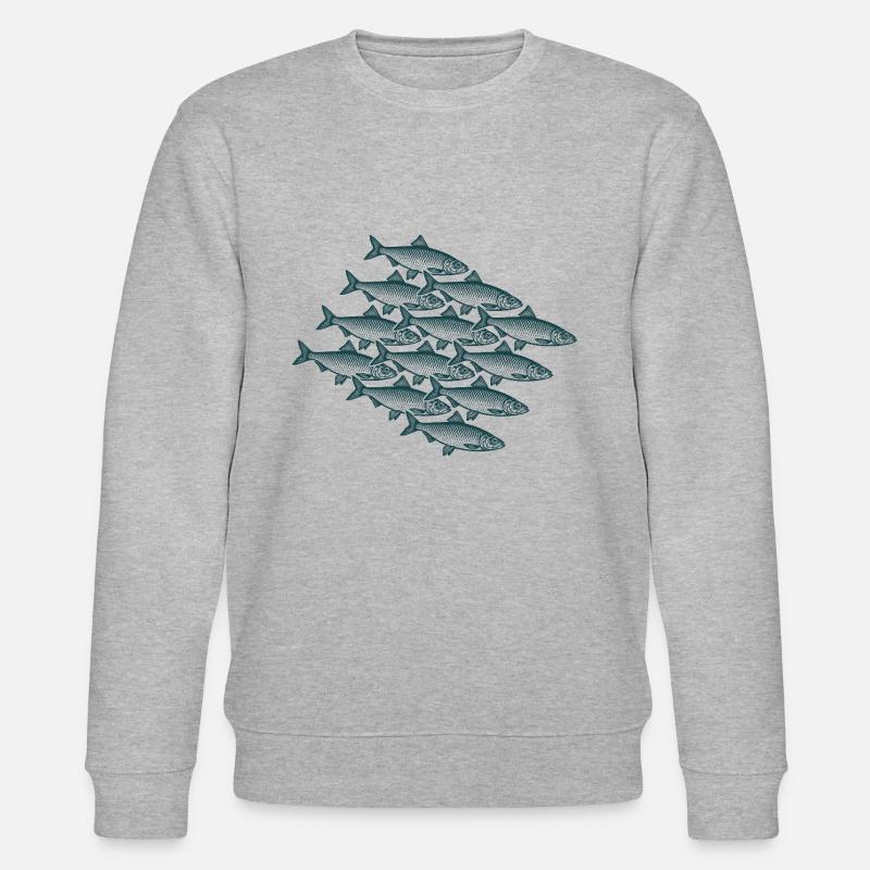 Schwarm Intelligenz - Hering Schwarm - Stanley/Stella Unisex Bio-Sweatshirt CHANGER  - Grau meliert