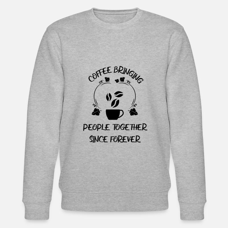 Kaffee Espresso Käffchen - Stanley/Stella Unisex Bio-Sweatshirt CHANGER  - Grau meliert