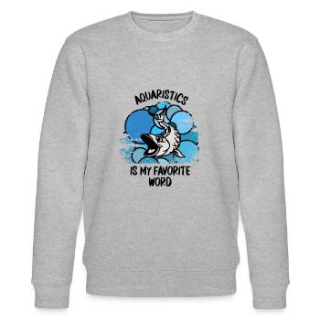 Aquarium Aquarianer Fische Zierfische Aquaristik - Stanley/Stella Unisex Bio-Sweatshirt CHANGER  - Grau meliert - Vorne - Nik (191cm) & Marisol (170cm)
