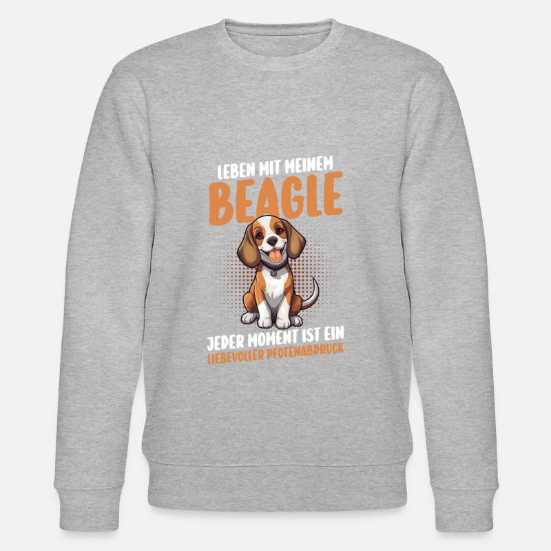 Hund Beagle - Stanley/Stella Unisex Bio-Sweatshirt CHANGER  - Grau meliert