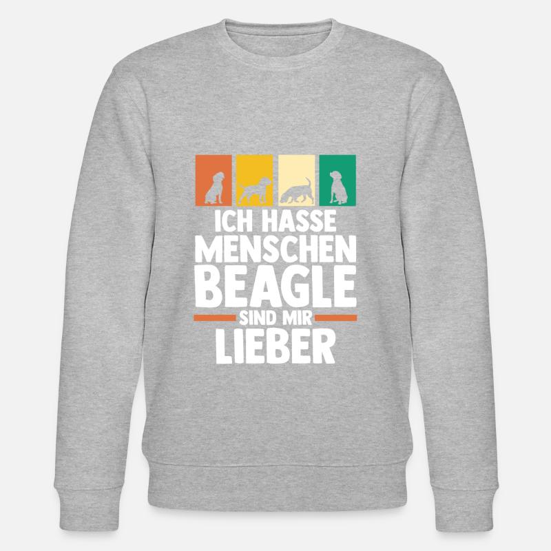 Hund Beagle - Stanley/Stella Unisex Bio-Sweatshirt CHANGER  - Grau meliert