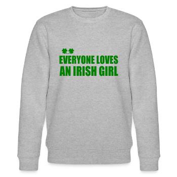 Everyone loves an irish girl - Stanley/Stella Unisex Bio-Sweatshirt CHANGER  - Grau meliert - Vorne - Nik (191cm) & Marisol (170cm)