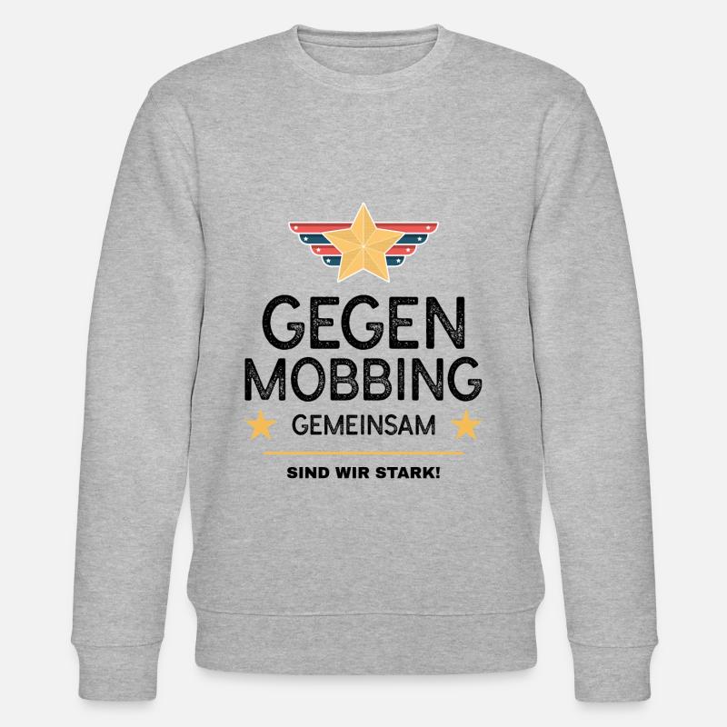 Gegen Mobbing Mobbing Gemeinsam - Stanley/Stella Unisex Bio-Sweatshirt CHANGER  - Grau meliert