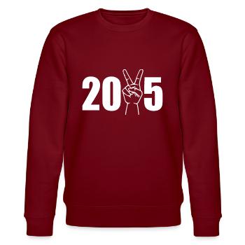 2025 - Stanley/Stella Unisex Bio-Sweatshirt CHANGER  - Burgunderrot - Vorne - Nik (191cm) & Marisol (170cm)