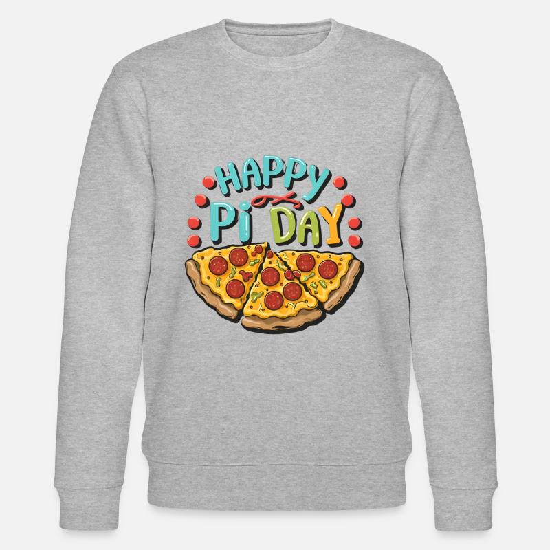 Pizza Pi Day Mathelehrer Mathematiker - Stanley/Stella Unisex Bio-Sweatshirt CHANGER  - Grau meliert