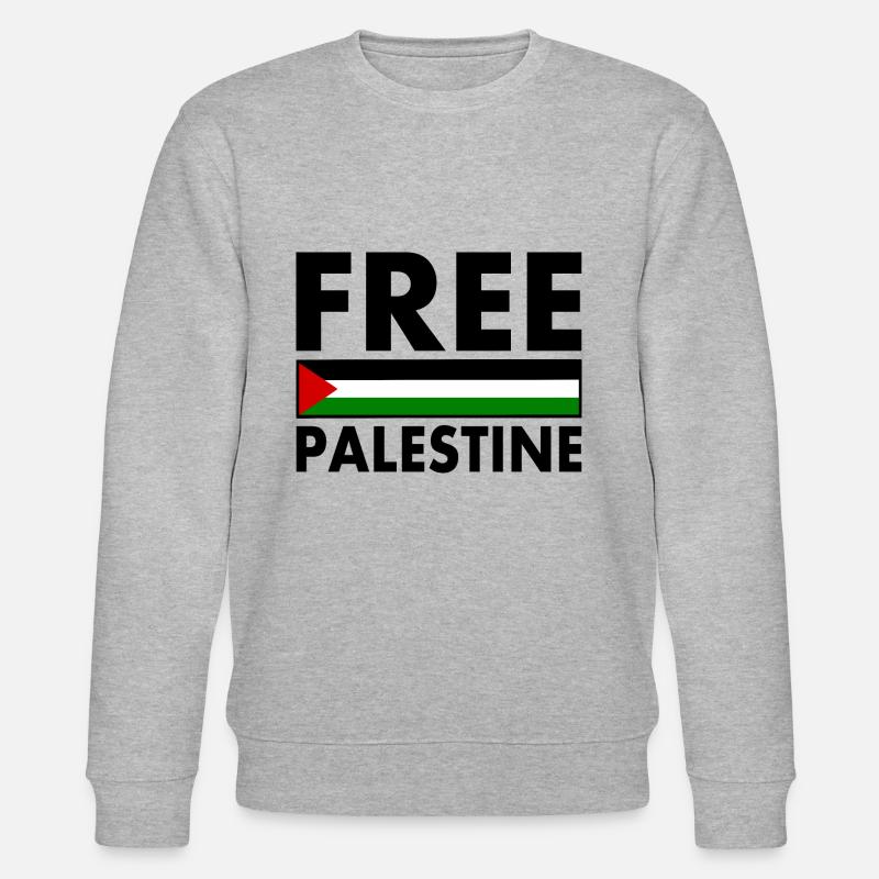 Free palestine - Stanley/Stella Unisex Bio-Sweatshirt CHANGER  - Grau meliert