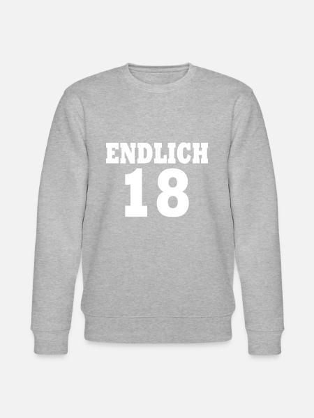 Endlich 18 - Stanley/Stella Unisex Bio-Sweatshirt CHANGER  - Grau meliert