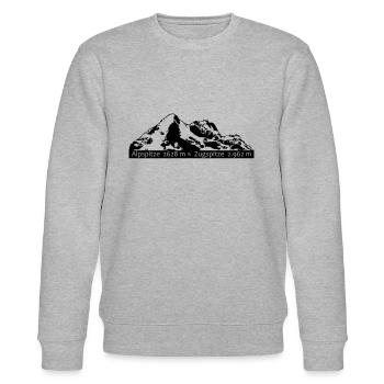 Alpspitze Zugspitze - Stanley/Stella Unisex Bio-Sweatshirt CHANGER  - Grau meliert - Vorne - Nik (191cm) & Marisol (170cm)