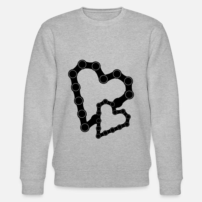 Hätte hätte Fahrrad Kette 05 - Stanley/Stella Unisex Bio-Sweatshirt CHANGER  - Grau meliert