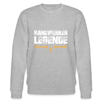 Handwerker Legende - Stanley/Stella Unisex Bio-Sweatshirt CHANGER  - Grau meliert - Vorne - Nik (191cm) & Marisol (170cm)