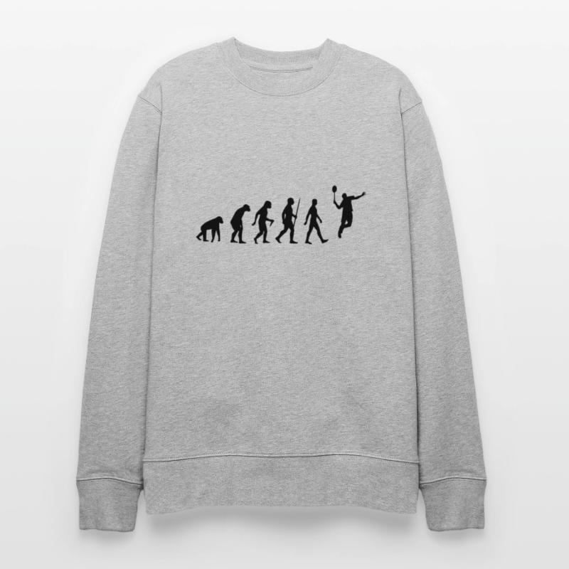 Evolution - badminton, badminton, human, monkey Stanley/Stella CHANGER Unisex Organic Sweatshirt
