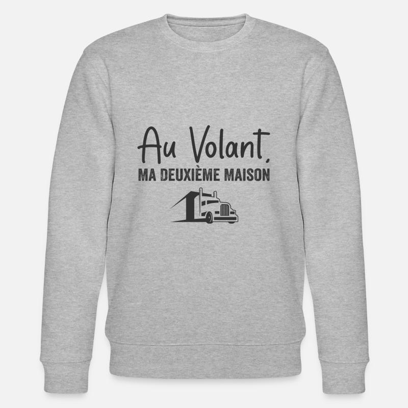 Au Volant, Ma Deuxième Maison - Sweat bio CHANGER Stanley/Stella Unisexe - gris chiné