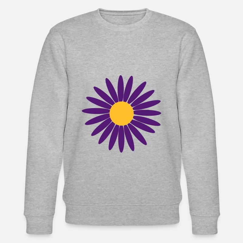 lila blume - Stanley/Stella Unisex Bio-Sweatshirt CHANGER  - Grau meliert