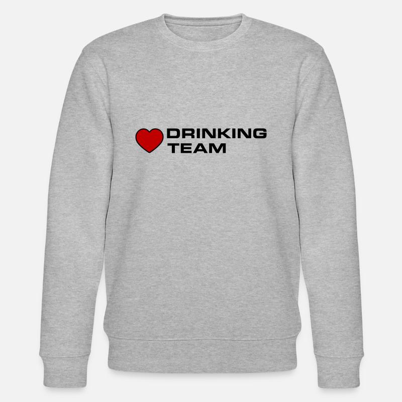Drinking Team Herz - Stanley/Stella Unisex Bio-Sweatshirt CHANGER  - Grau meliert