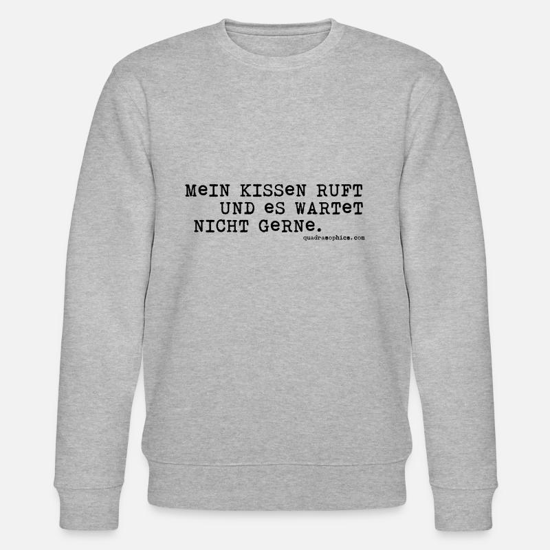 Mein Kissen ruft - Stanley/Stella Unisex Bio-Sweatshirt CHANGER  - Grau meliert