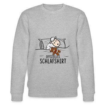 Offizielles Schlafshirt Schaf Nachthemd Schlaf - Stanley/Stella Unisex Bio-Sweatshirt CHANGER  - Grau meliert - Vorne - Nik (191cm) & Marisol (170cm)