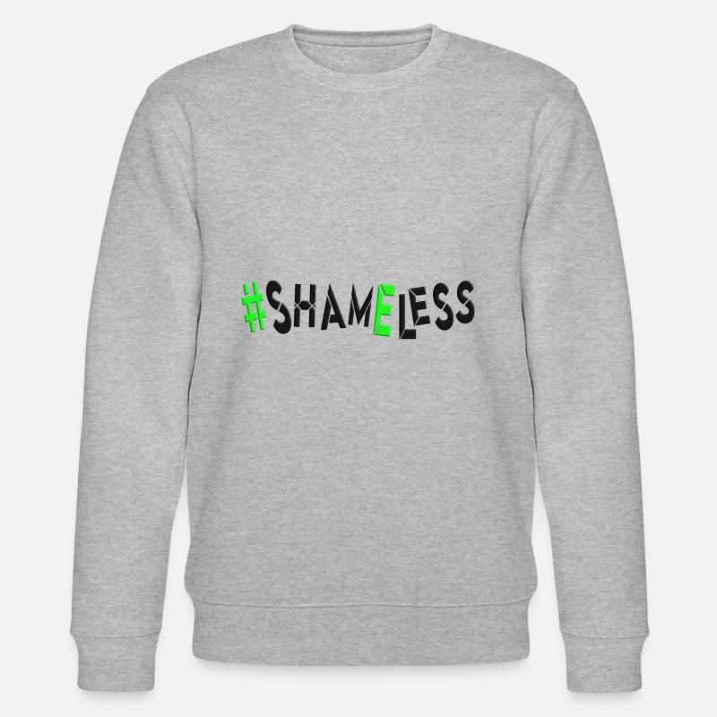 #shameless flagrant unabashed barefaced - Stanley/Stella CHANGER Unisex Organic Sweatshirt - heather grey