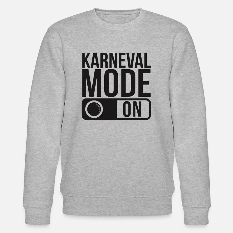 Karneval Mode On Fasching Fasnet - Stanley/Stella Unisex Bio-Sweatshirt CHANGER - Grau meliert