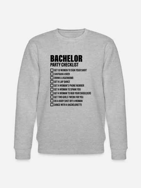 Lista de verificación de despedida de soltero - JGA - Sudadera ecológica unisex CHANGER de Stanley/Stella - gris jaspeado