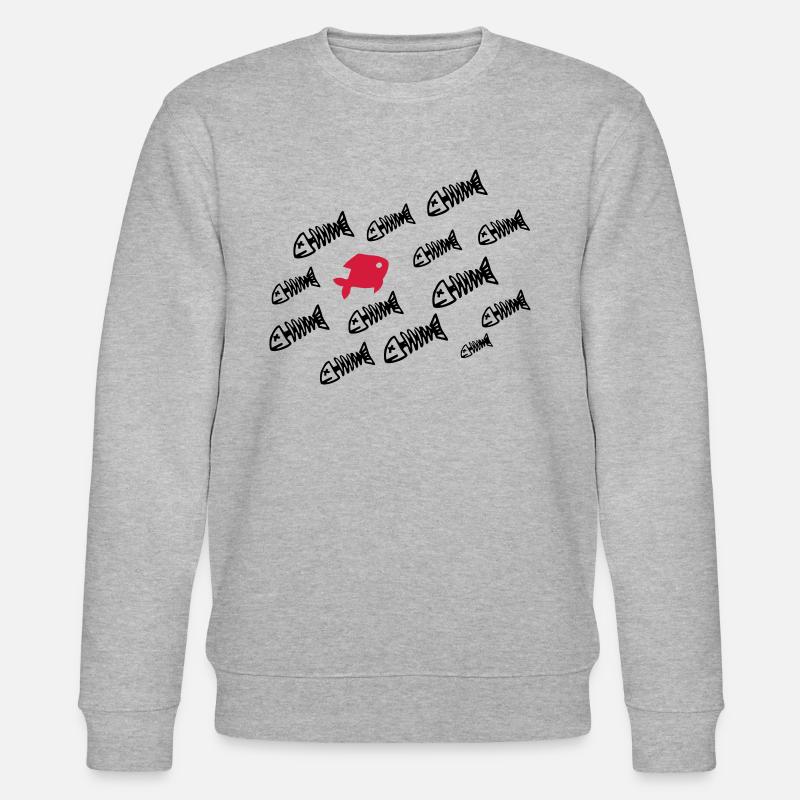 DEADFISH - Sweat bio CHANGER Stanley/Stella Unisexe - gris chiné