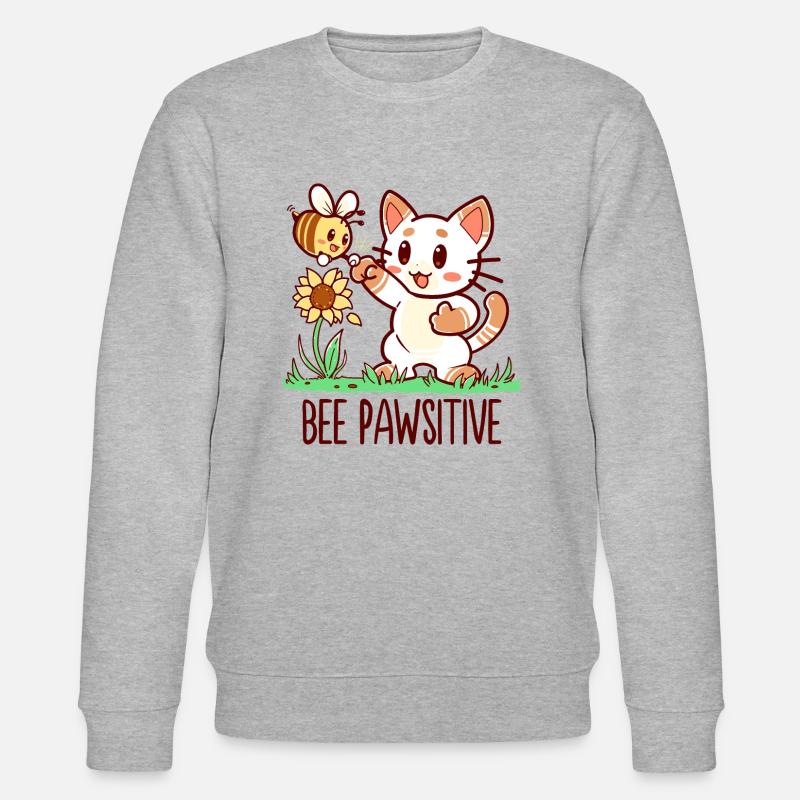 Biene Pawsitive - Stanley/Stella Unisex Bio-Sweatshirt CHANGER  - Grau meliert