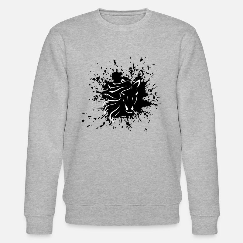 Pferd - Stanley/Stella Unisex Bio-Sweatshirt CHANGER  - Grau meliert