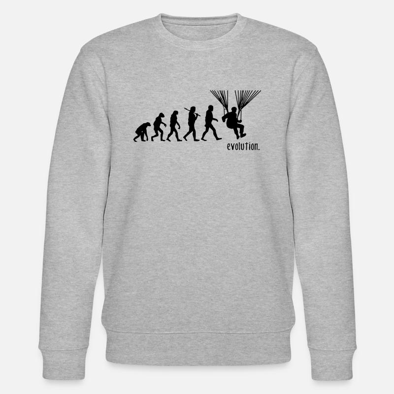 Paragliding Evolution Gleitschirm Evolution - Stanley/Stella Unisex Bio-Sweatshirt CHANGER  - Grau meliert
