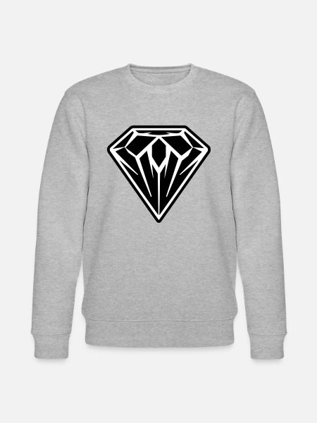 Diamond Symbol Logo - Stanley/Stella CHANGER Unisex Organic Sweatshirt - heather grey