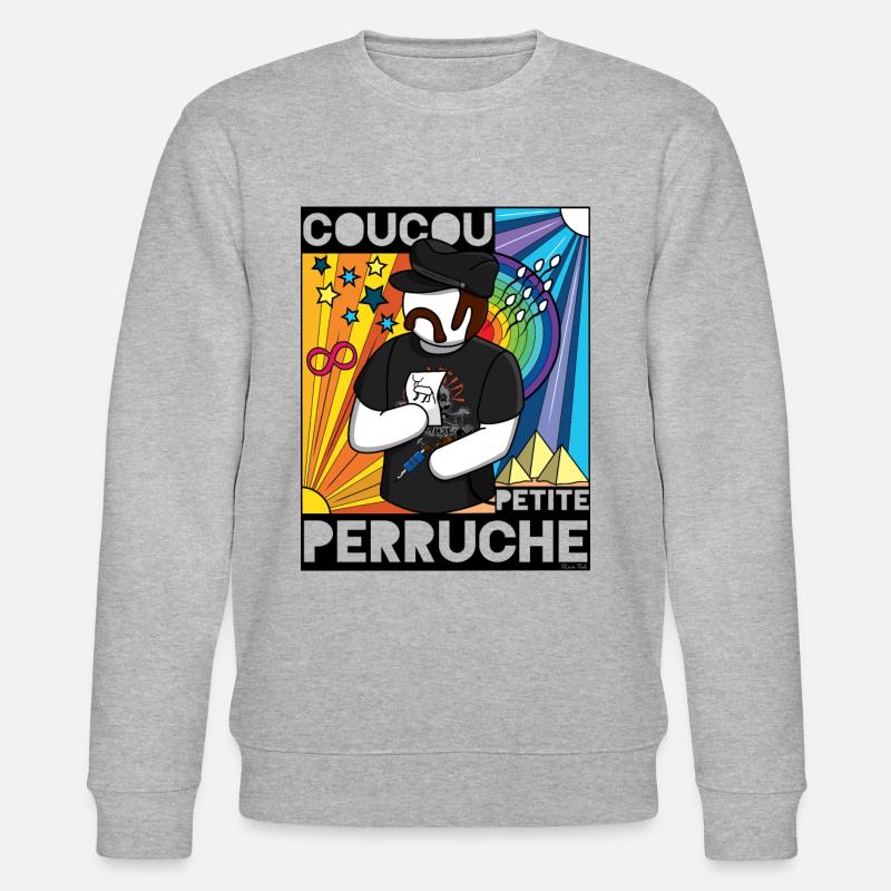François Embrouille Coucou Petite Perruche - Sweat bio CHANGER Stanley/Stella Unisexe - gris chiné