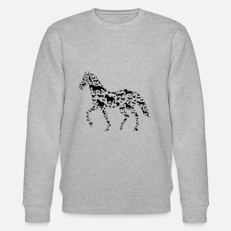 Pferde Pferde Reiten - Stanley/Stella Unisex Bio-Sweatshirt CHANGER  - Grau meliert