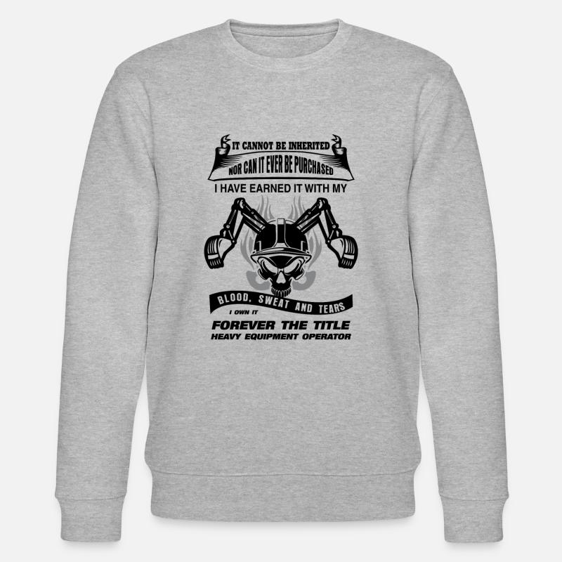 Baggerfahrer Spruch Bagger - Stanley/Stella Unisex Bio-Sweatshirt CHANGER  - Grau meliert