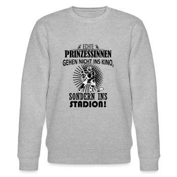 Echte prinzessinnen gehen ins stadion eishockey - Stanley/Stella Unisex Bio-Sweatshirt CHANGER  - Grau meliert - Vorne - Nik (191cm) & Marisol (170cm)
