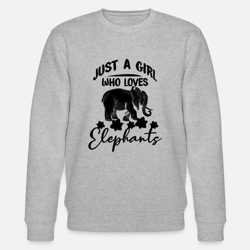 Elefanten Elefant - Stanley/Stella Unisex Bio-Sweatshirt CHANGER  - Grau meliert