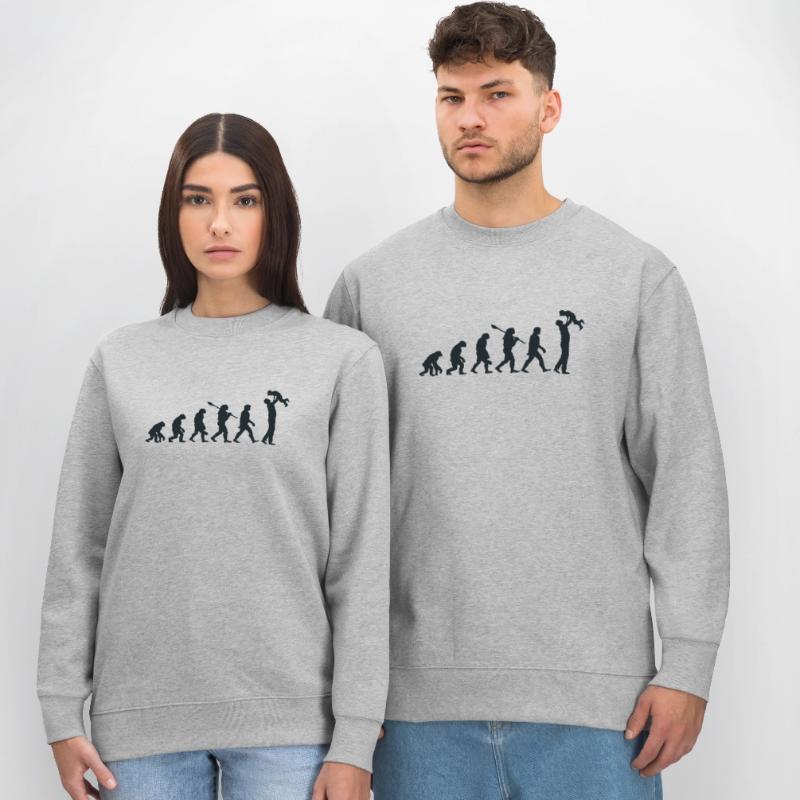 Darwin Evolution for Dads 👨 👧 👦 Stanley/Stella CHANGER Unisex Organic Sweatshirt