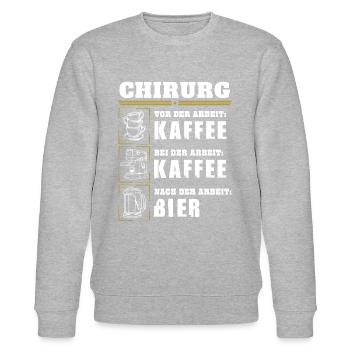 Mon quotidien de chirurgien - Sweat bio CHANGER Stanley/Stella Unisexe - gris chiné - Devant - Nik (191cm) & Marisol (170cm)