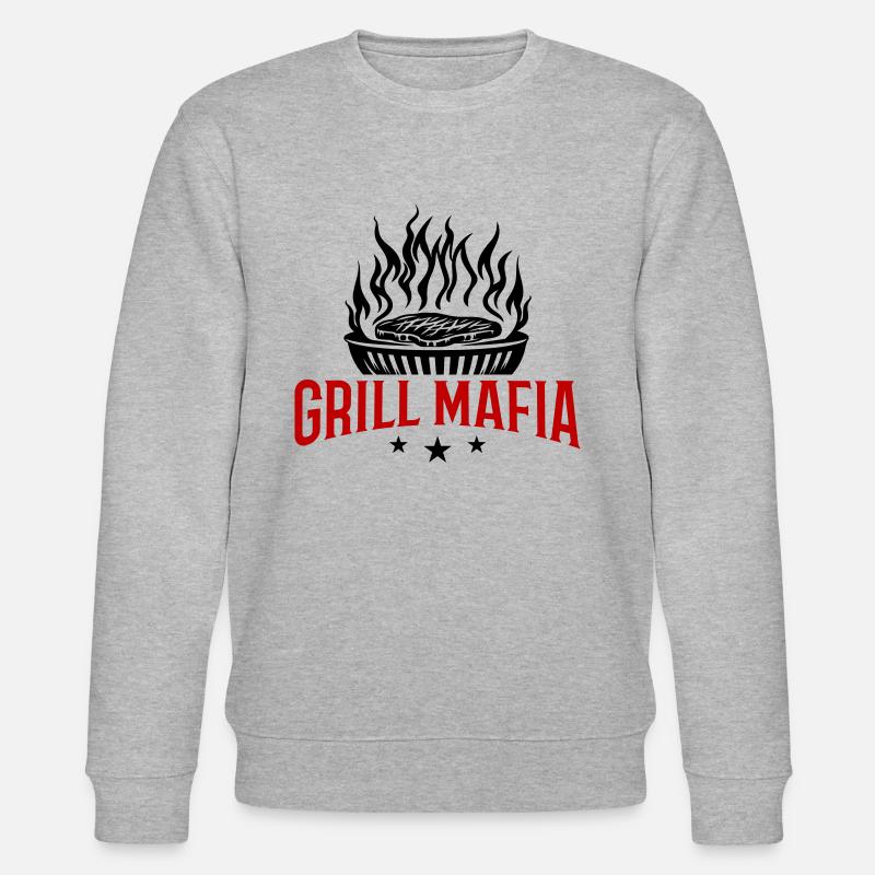 Grill Mafia Grillen - Stanley/Stella Unisex Bio-Sweatshirt CHANGER  - Grau meliert