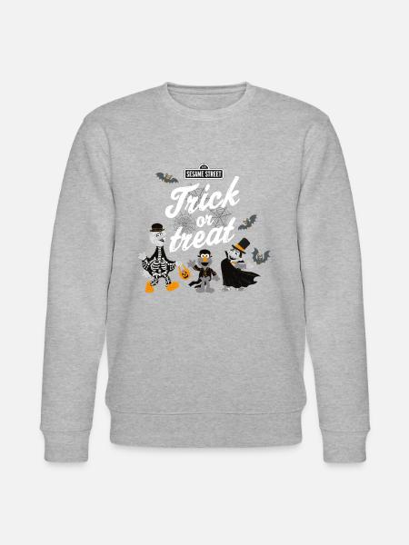 Sesame Street Halloween trick eller godbid - Stanley/Stella økologisk unisex-sweatshirt CHANGER  - grå meleret