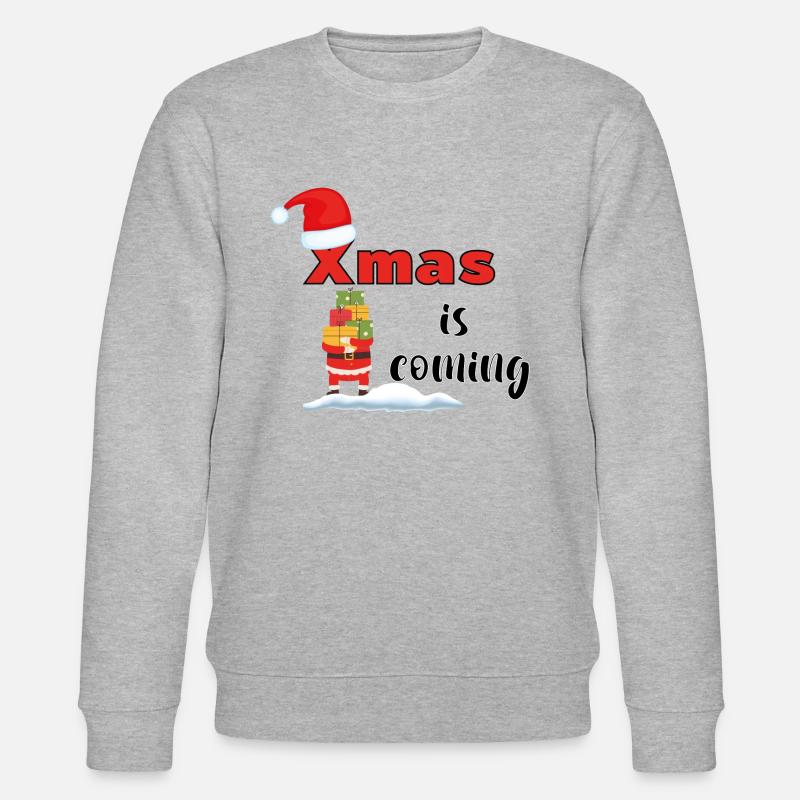 Drôles de graphismes de Noël - Sweat bio CHANGER Stanley/Stella Unisexe - gris chiné
