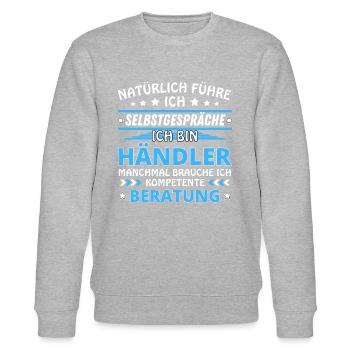 I'm Talking to Yourself - Merchant Edition - Stanley/Stella CHANGER Unisex Organic Sweatshirt - heather grey - Front - Nik (191cm) & Marisol (170cm)