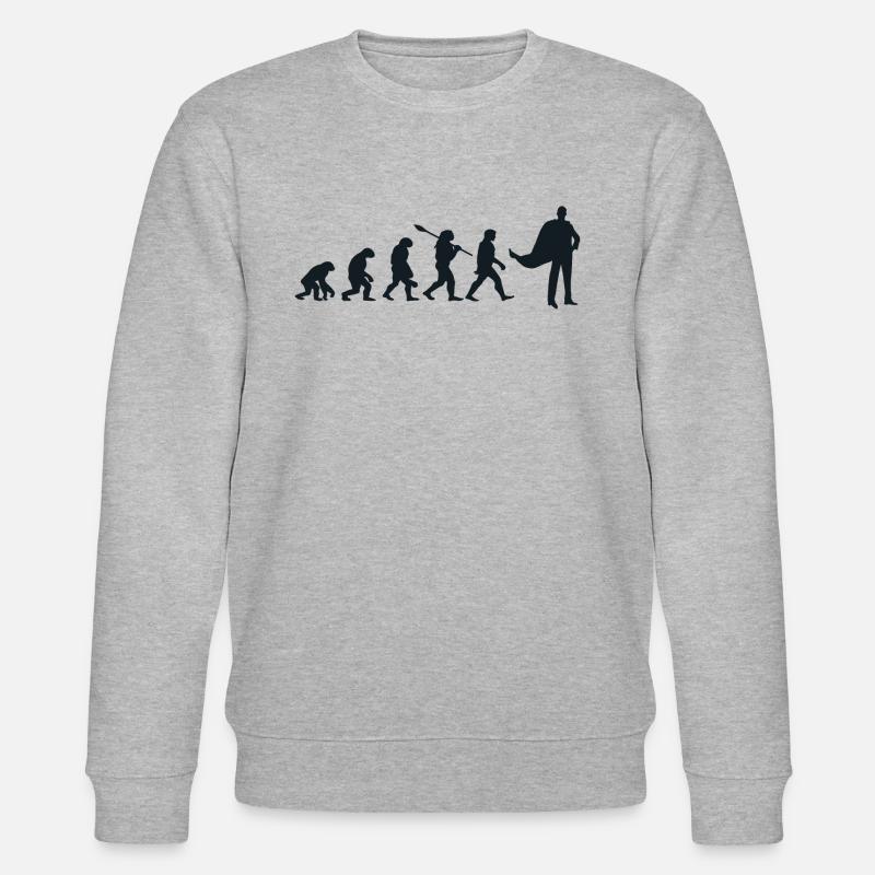 Évolution Darwin pour les Supermans 🦸‍♂️ - Sweat bio CHANGER Stanley/Stella Unisexe - gris chiné