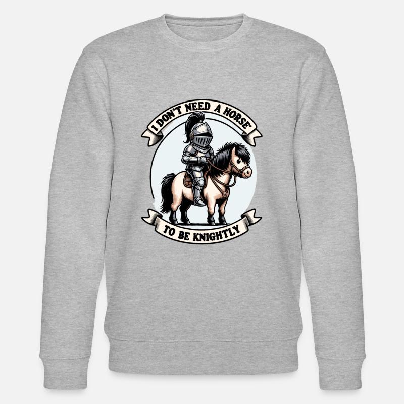 Ritterritter Mittelalterliche Renaissance-rüstung - Stanley/Stella Unisex Bio-Sweatshirt CHANGER  - Grau meliert