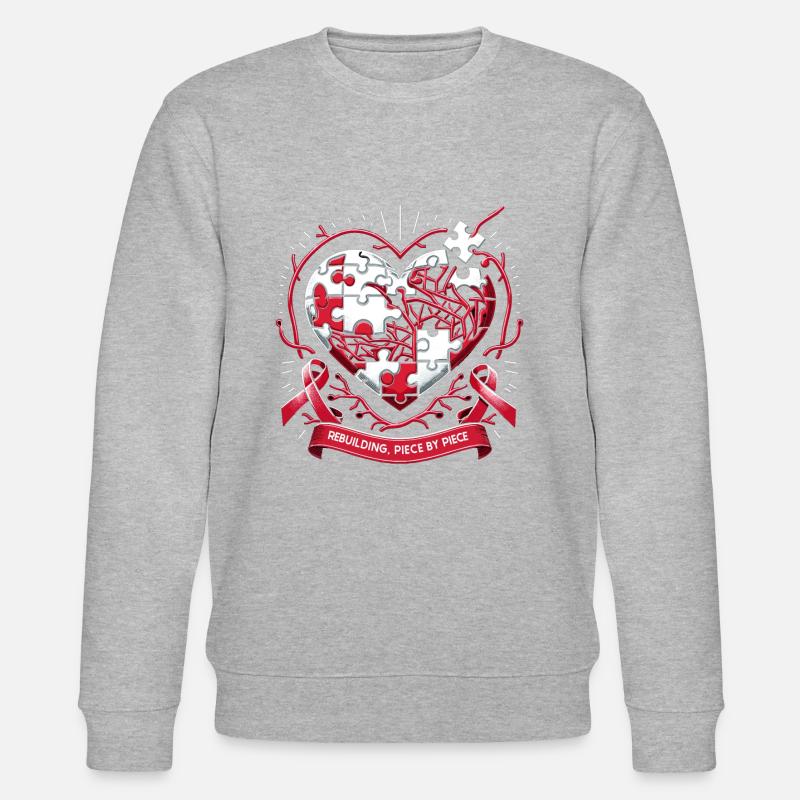 Schlaganfall-überlebende Schlaganfall-bewusstsein - Stanley/Stella Unisex Bio-Sweatshirt CHANGER  - Grau meliert