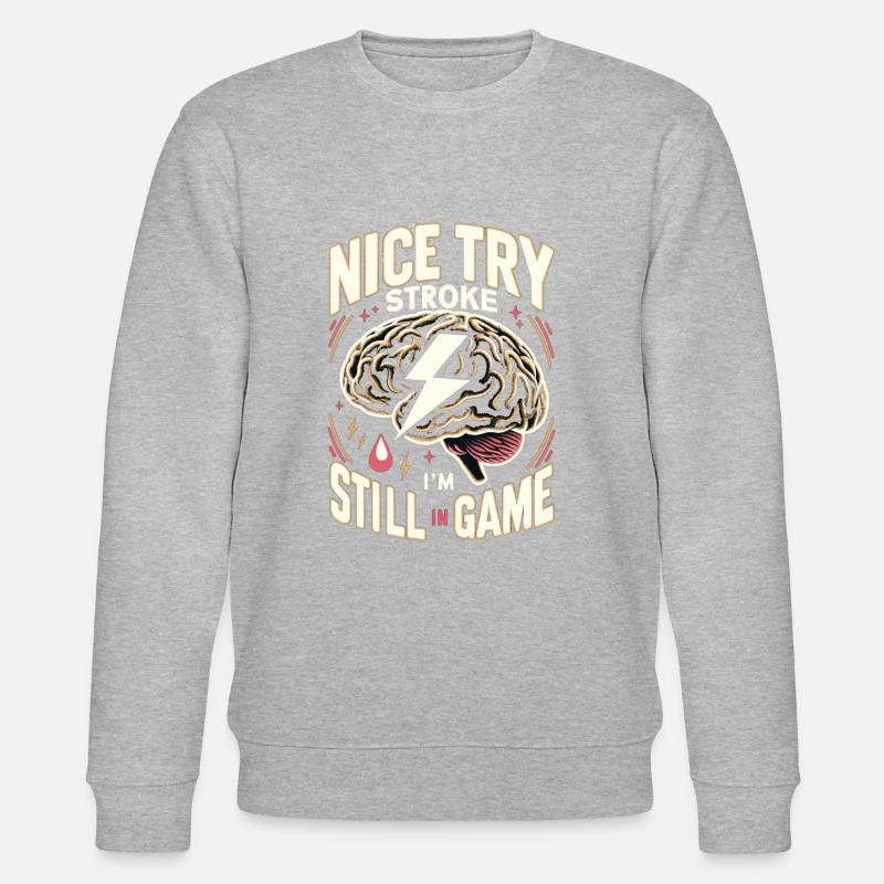 Schlaganfall-überlebende Schlaganfall-bewusstsein - Stanley/Stella Unisex Bio-Sweatshirt CHANGER  - Grau meliert