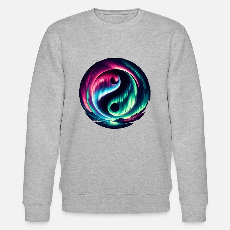 Polarlicht-aurora-verfolger Alaska Wilderness - Stanley/Stella Unisex Bio-Sweatshirt CHANGER  - Grau meliert